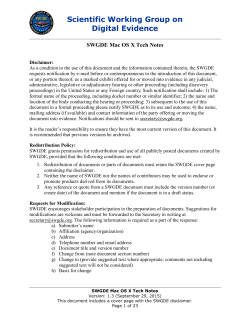 SWGDE Mac OS X Tech Notes