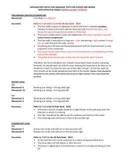 2014 EA Dressage tests with explanatory notes