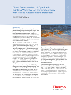 Direct Determination of Cyanide in Drinking Water by Ion