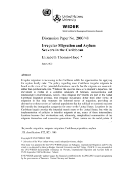 Irregular Migration and Asylum Seekers in the Caribbean - unu
