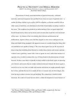 practical necessity and moral heroism