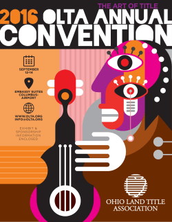 2016 OLTA Annual Convention Prospectus
