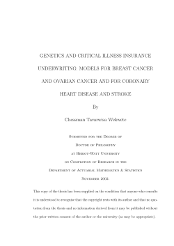 genetics and critical illness insurance underwriting
