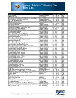 Discovery Education streaming Plus Full Title List
