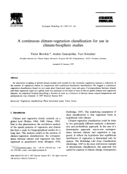A continuous climate-vegetation classification for use in climate