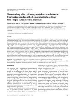The corollary effect of heavy metal accumulation in freshwater ponds