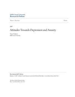 Attitudes Towards Depression and Anxiety - Research Online