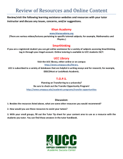 Khan Academy Smarthinking UCC Library T.O.P.S.