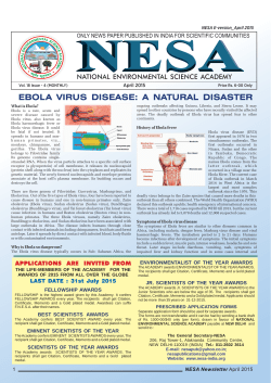 ebola virus disease: a natural disaster