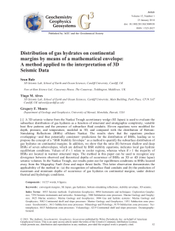 Distribution of gas hydrates on continental margins by means of a