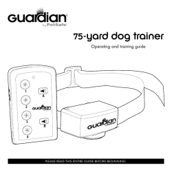 Operating and training guide