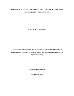 ANALYSIS OF WAVE EXCITING FORCES ON A FLOATING