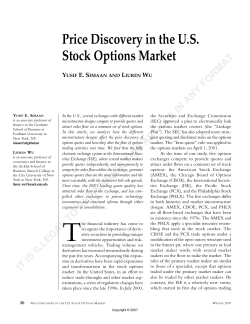 Price Discovery in the US Stock Options Market