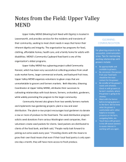 Notes from the Field: Upper Valley MEND