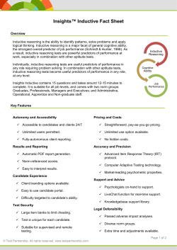 Insights™ Inductive Fact Sheet