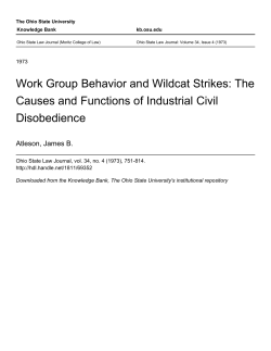 Work Group Behavior and Wildcat Strikes: The Causes and