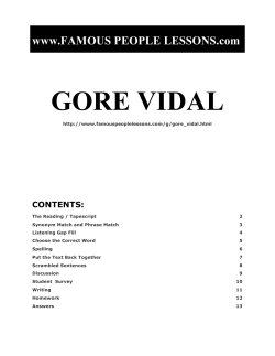 gore vidal - Famous People Lessons