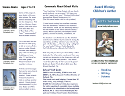 School Visit Brochure