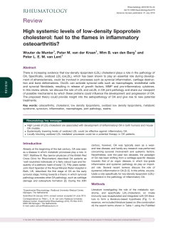 High systemic levels of low-density lipoprotein cholesterol: fuel to