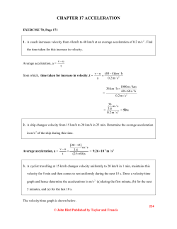 CHAPTER 17 ACCELERATION ( )