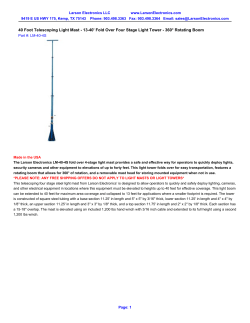 40 Foot Telescoping Light Mast - 13-40` Fold Over Four Stage Light