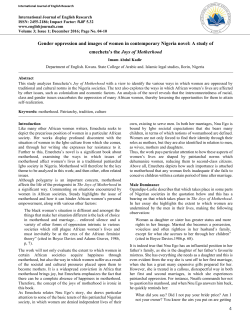 4 Gender oppression and images of women in contemporary