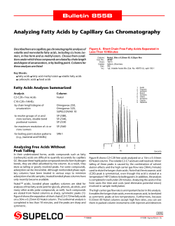 Bulletin 855B Analyzing Fatty Acids by Capillary - Sigma