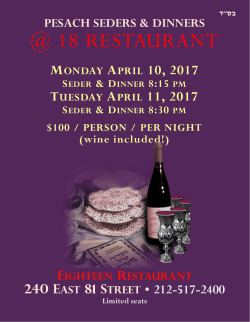 Menu - Great Kosher Restaurants Magazine