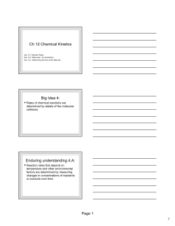 Ch 12 Notes Sec 12.1, 12.2, 12.3