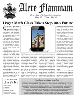 Fall 2010 - Lisgar Alumni Association