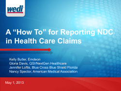 A &ldquo;How To&rdquo; for Reporting NDC
