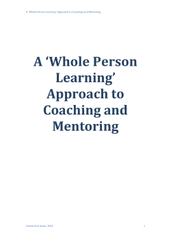A `Whole Person Learning` Approach to Coaching and Mentoring