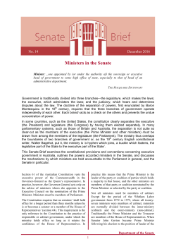 Ministers in the Senate - Parliament of Australia