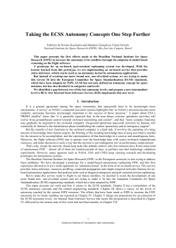 Taking the ECSS Autonomy Concepts One Step Further