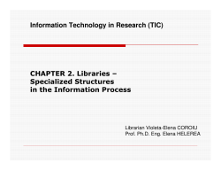 CHAPTER 2. Libraries &ndash; Specialized Structures in the Information