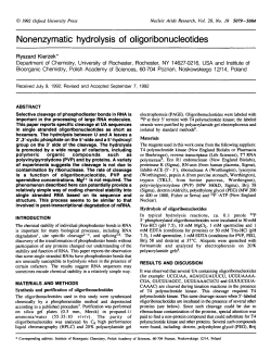 Nonenzymatic hydrolysis of oligoribonucleotides