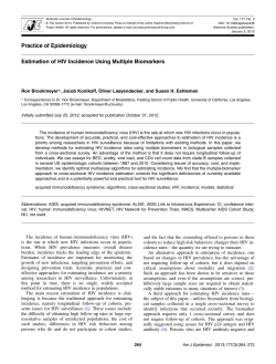 Estimation of HIV Incidence Using Multiple Biomarkers
