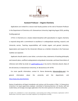 Assistant Professor -- Organic Chemistry