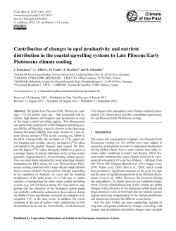 Contribution of changes in opal productivity and nutrient distribution