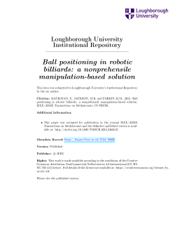 Ball positioning in robotic billiards: a nonprehensile manipulation