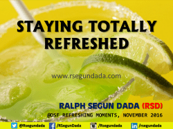 staying totally refreshed