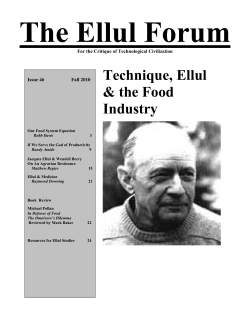 The Ellul Forum - Wheaton Journal Systems