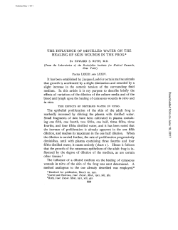 THE INFLUENCE OF DISTILLED WATER ON THE HEALING