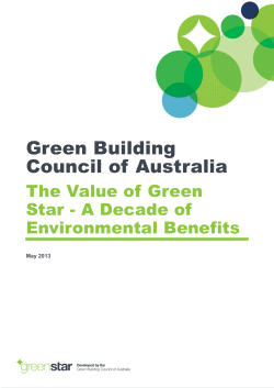 The Value of Green Star - Green Building Council of Australia