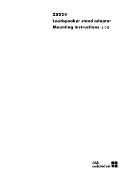 Z5024 Loudspeaker stand adapter Mounting instructions (5.0E)