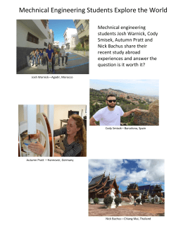 Mechnical Engineering Students Explore the World