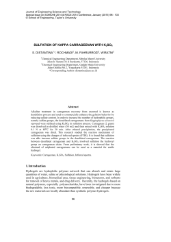 Sulfation of KAPPA carrageenan with K 2 SO 4