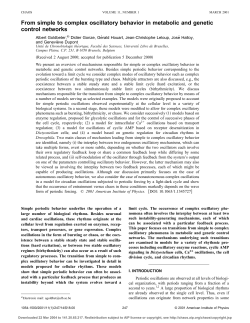 From simple to complex oscillatory behavior in metabolic and
