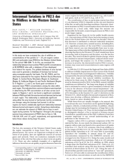 Interannual Variations in PM2.5 due to Wildfires in the Western
