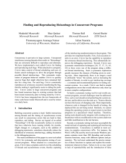 Finding and Reproducing Heisenbugs in Concurrent